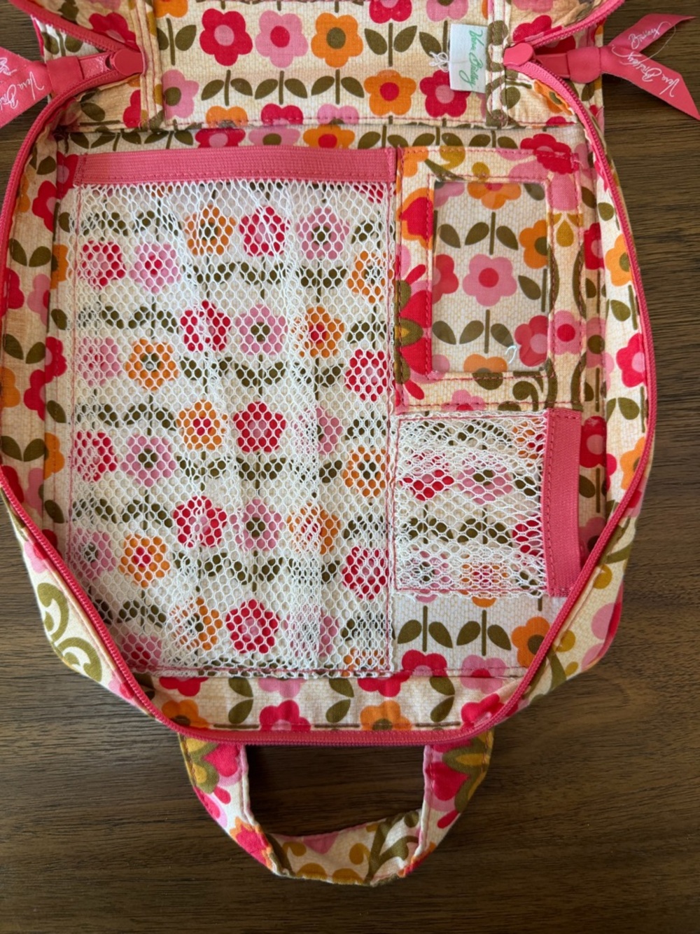 Vera Bradley Small Travel Organizer Toiletry Cosmetic Case Floral Quilted - Picture 8 of 8